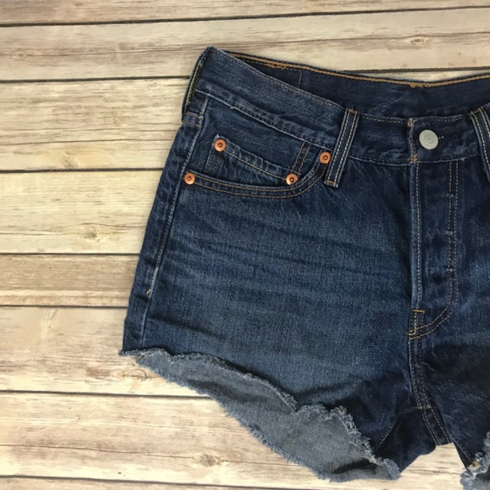Levi's 501 Denim High Waist Shorts Size 27W